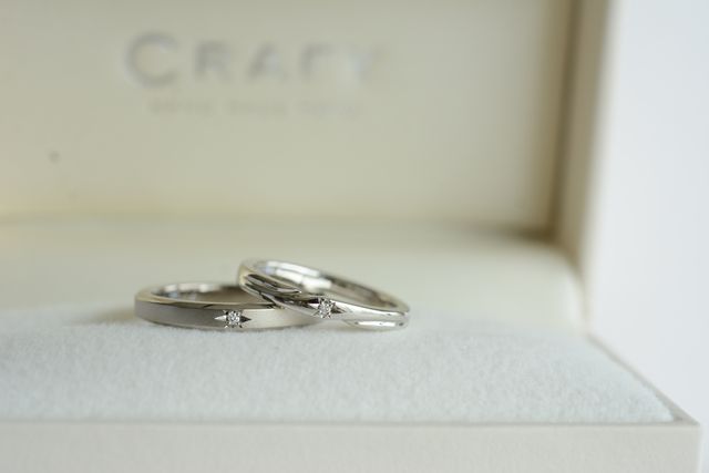 完成指輪を一眼レフで撮影した画像を送っていただけました。