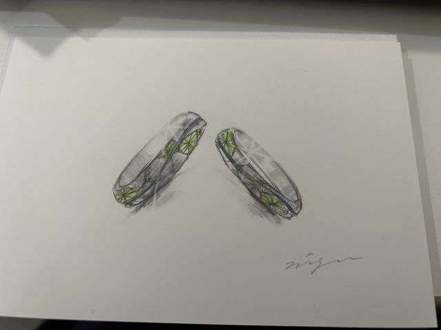 指輪のデザイン案