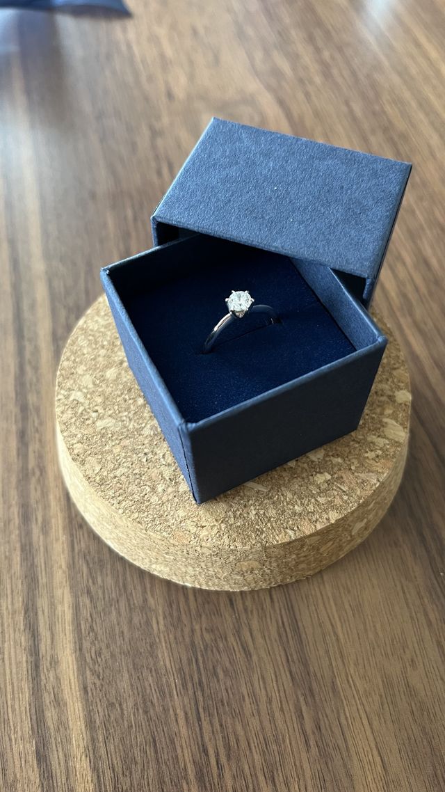 プロポーズに使用した仮リングを保存用に加工したもの