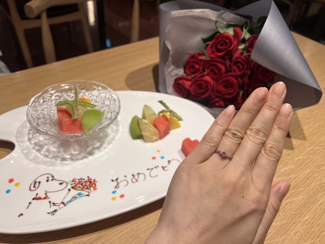 プロポーズ時の着用画像