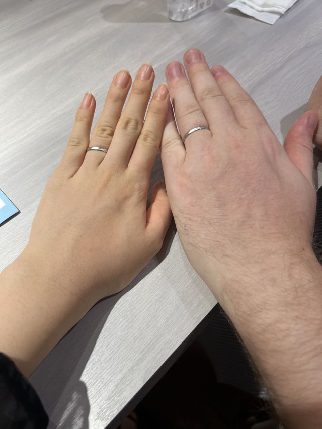 指輪受け取りの際に撮影しました！
