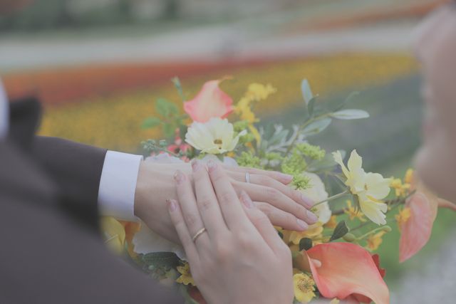 ウェディングフォトで撮りました