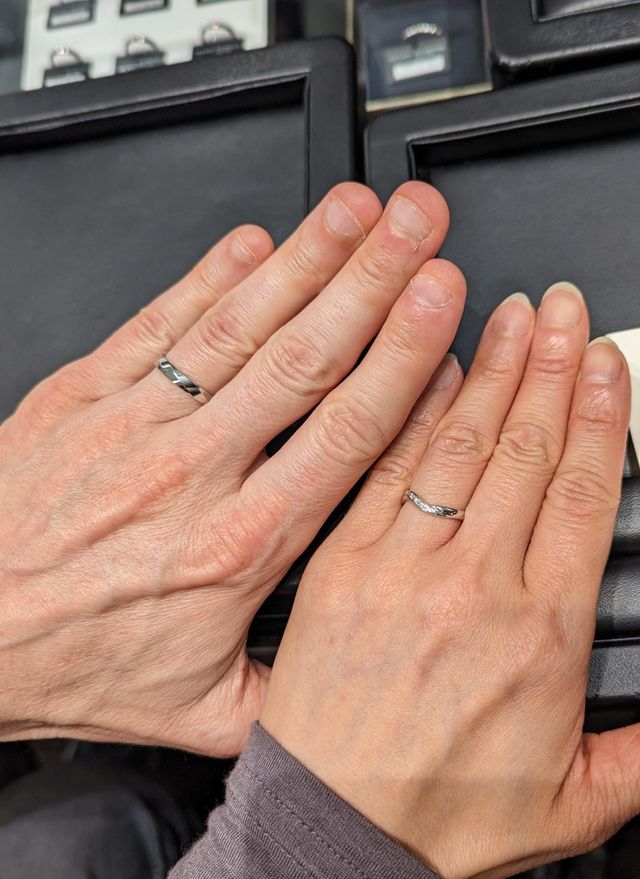 V字のダイヤが並んでいてきれいでした。