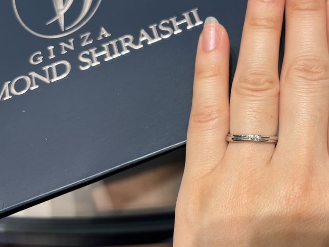 初めて指輪をはめた時。驚きの可愛さでした！