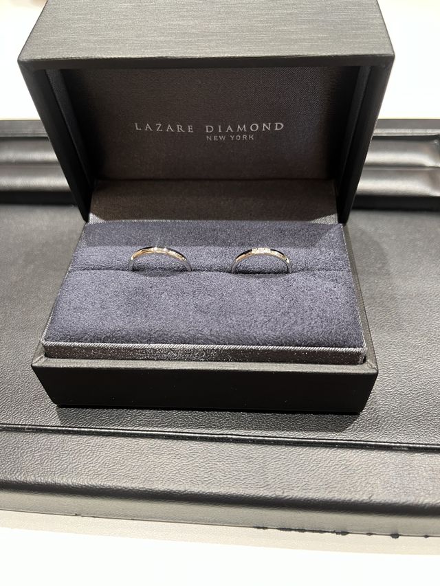 指輪受取時に記念に撮影しました