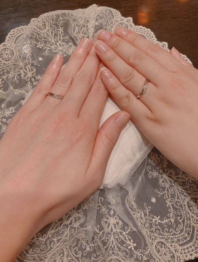 指輪着用写真