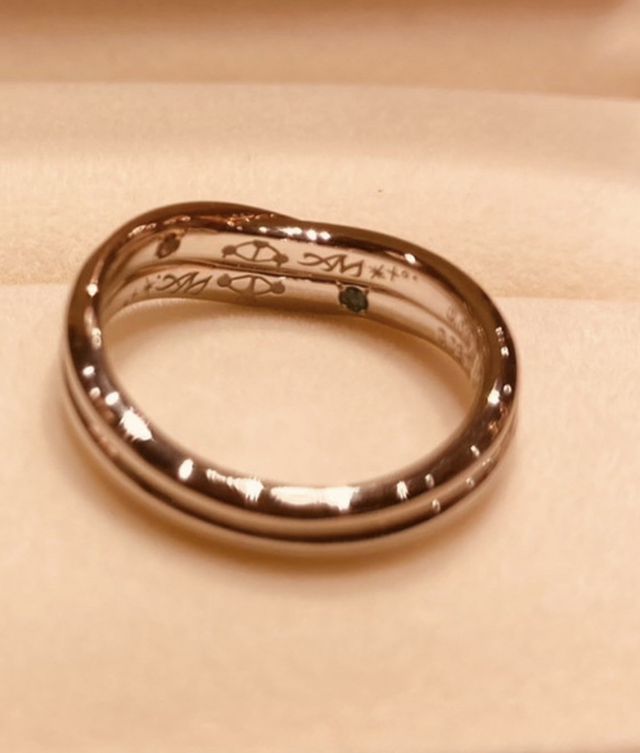 2人が親しくなったきっかけの、遊園地モチーフの刻印