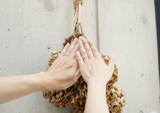 指輪完成時記念撮影