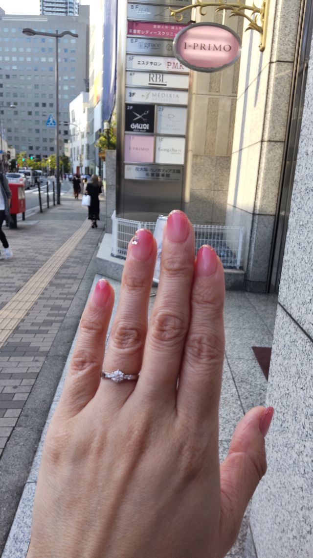 受け取り後、店頭前で