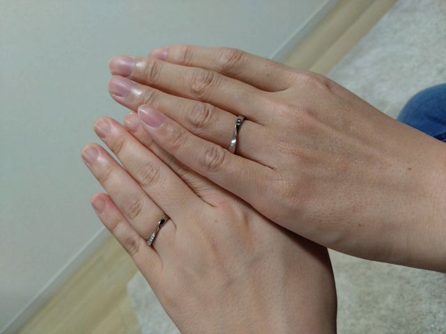 女性は付け根にぴったり、男性は第二関節に合わせたサイズです。