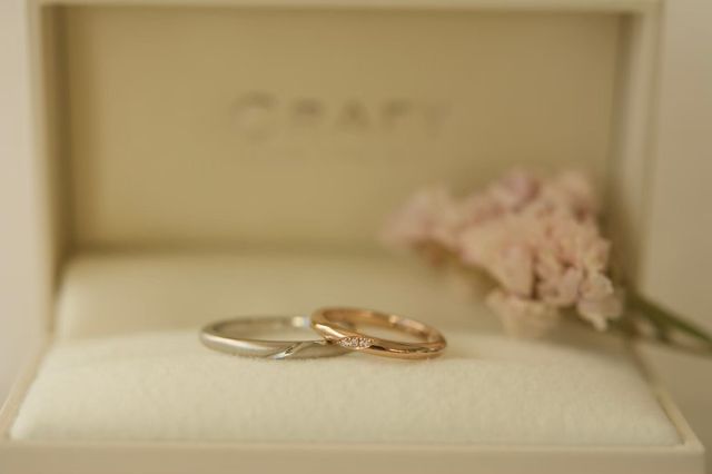 指輪納品時にいただいた写真です