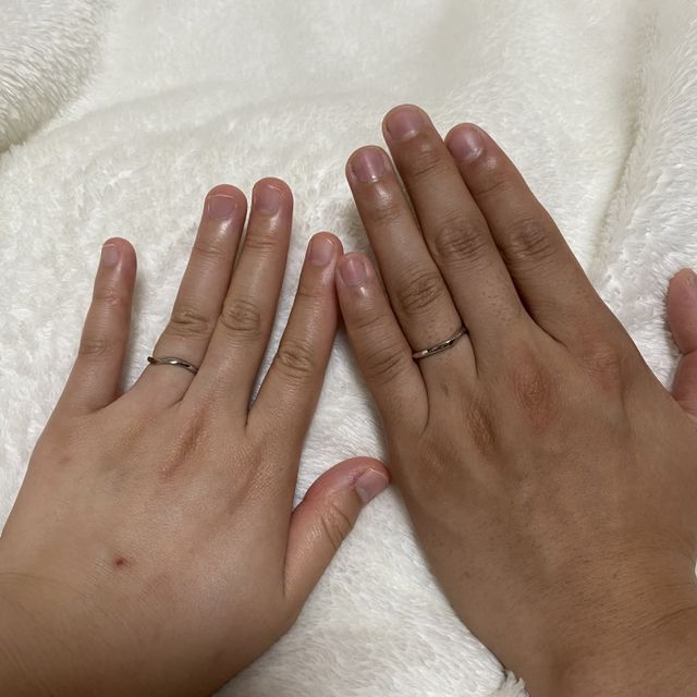 購入してきた日にふたりでつけました！