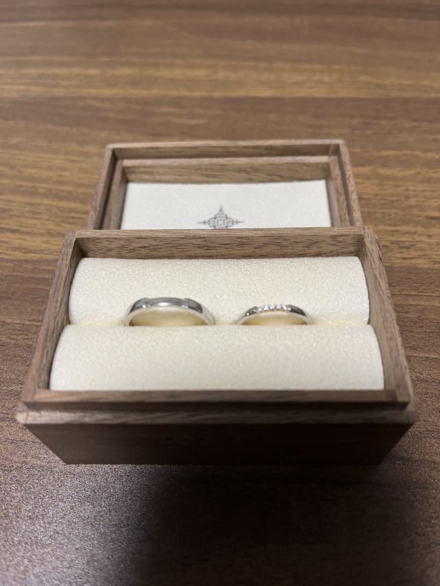 指輪を受け取ってすぐの状態