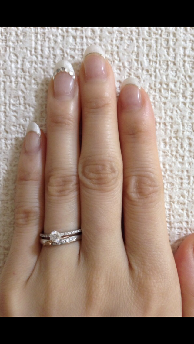 結婚指輪と重ね付け