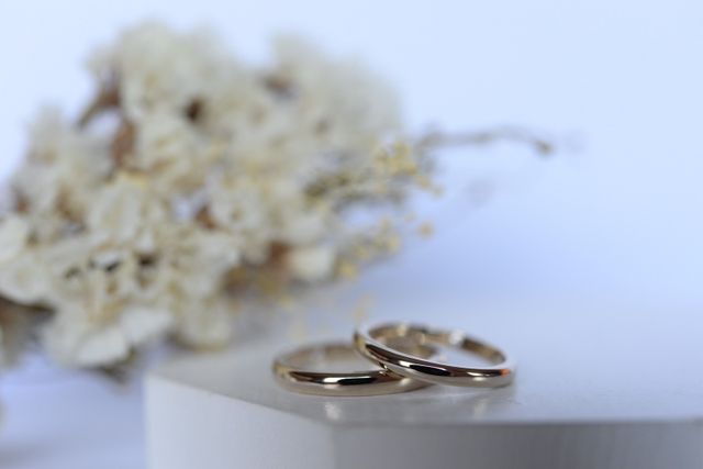 指輪完成後にメールで送って下さった写真です