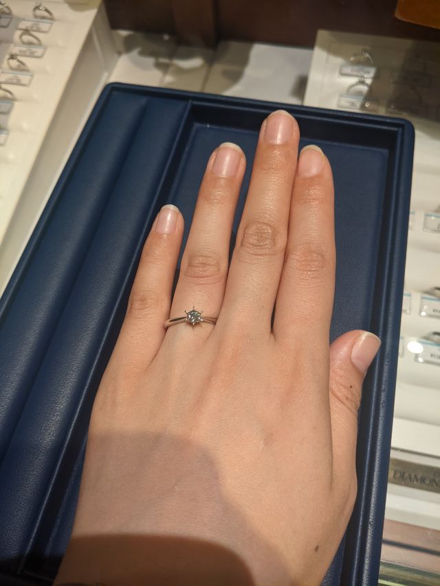 婚約指輪着用時