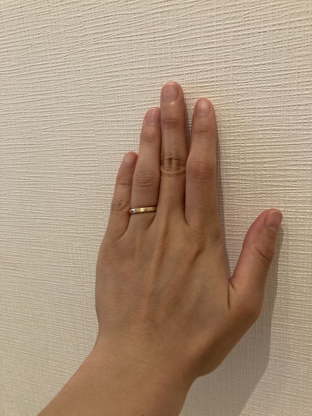 ゴールドの手作り結婚指輪を作りました。