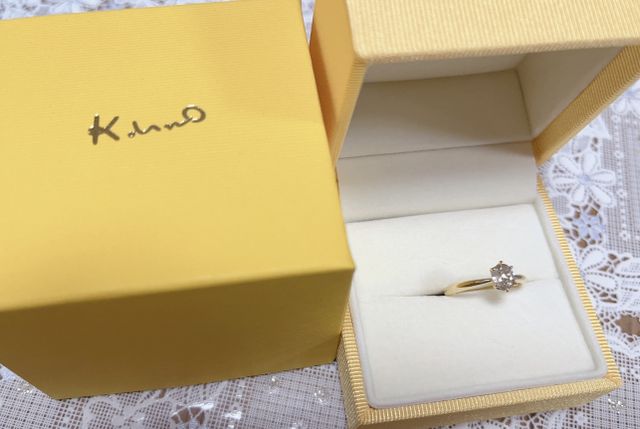 祖母から受け継いだ指輪をリメイクして婚約指輪にしました！