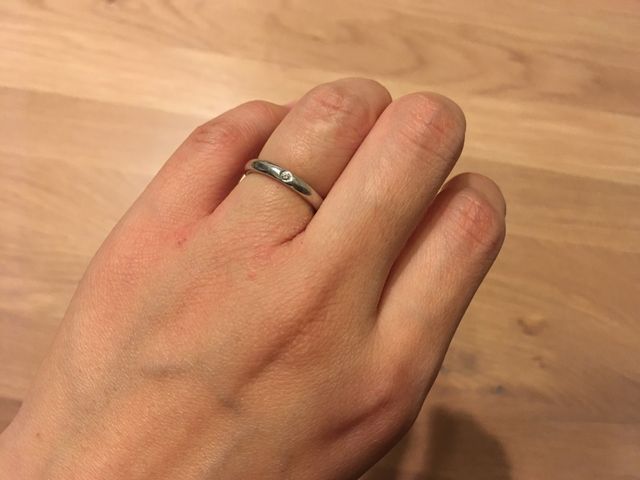 念願のティファニーの結婚指輪です