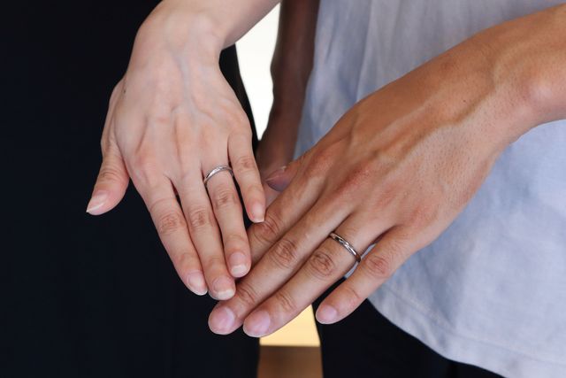 結婚指輪　風