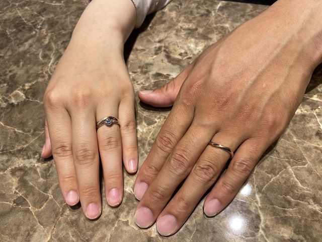 指輪が完成し、初めてつけた日