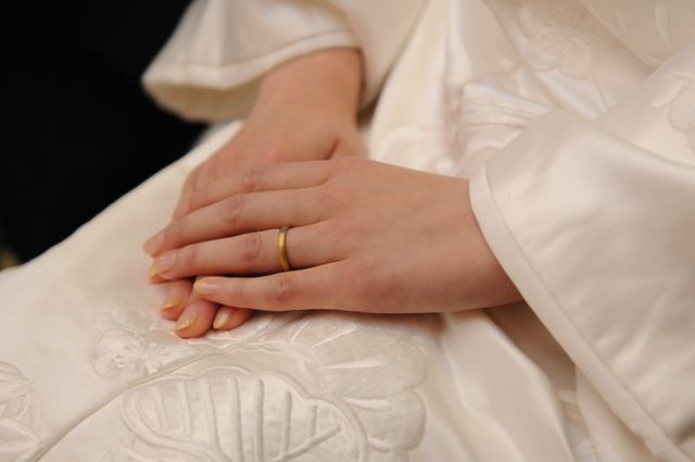 24金もマットな質感なので上品で和装にも合います。