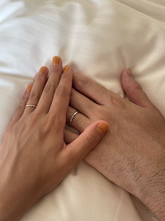 指輪の着用時です♩ピンクゴールドの指輪がお気に入りです　　