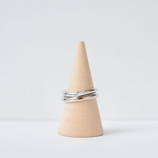 お互いにピンクゴールドをアクセントに入れました！