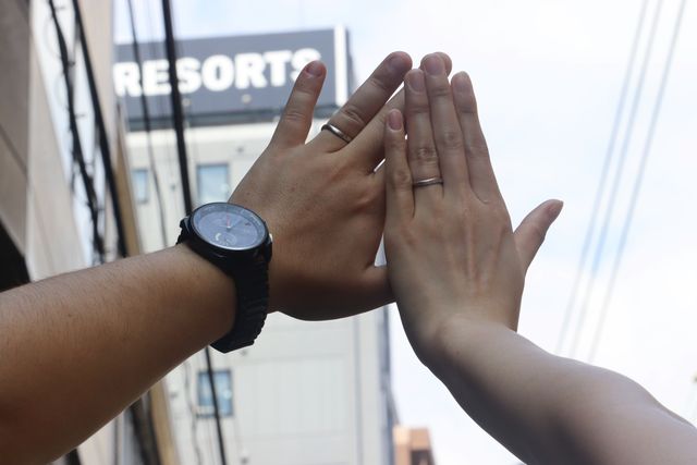 購入時に撮っていただきました