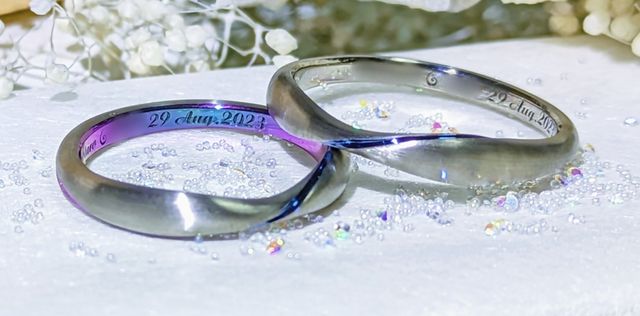 左が女性用(12.5号)、右が男性用(18.5号)です。