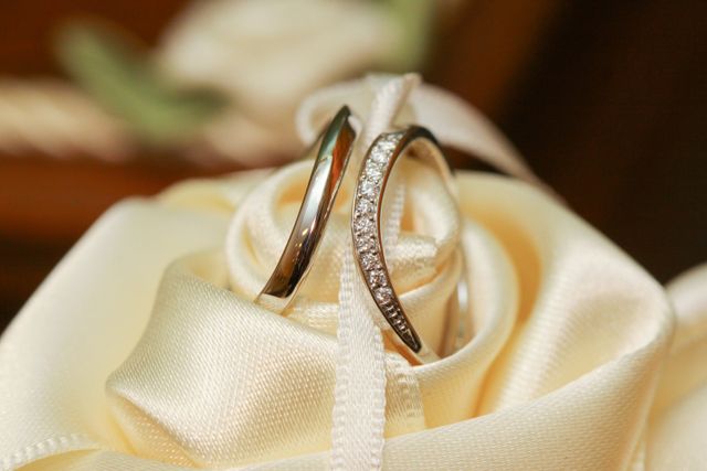 曲線が指を細く見せる指輪