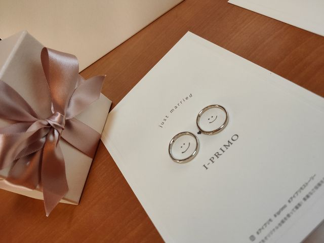 左側が男性用、右側が女性用の指輪です。