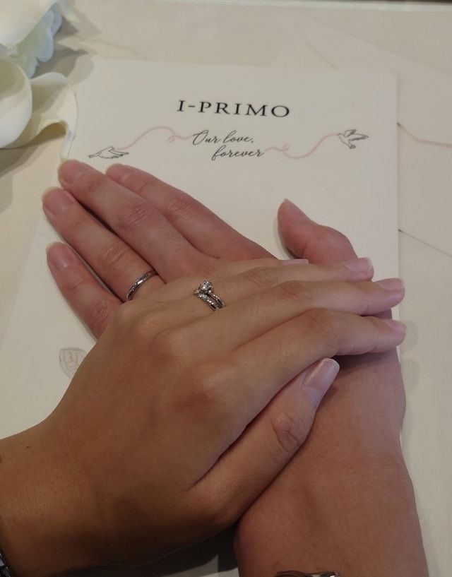 指輪受け取りのとき