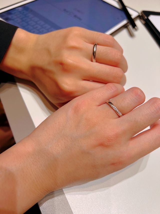 2人が納得するリングを見つけることができました！