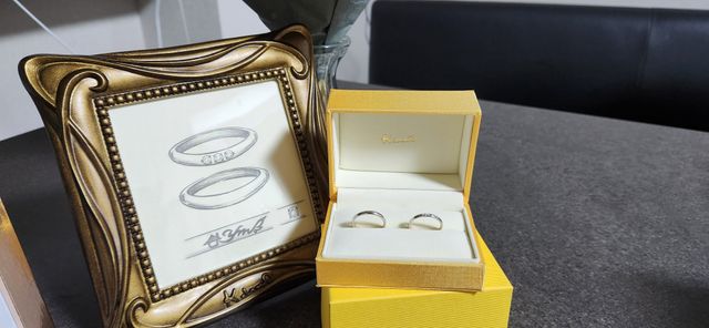 指輪のデザイン画もオプションで購入しました！