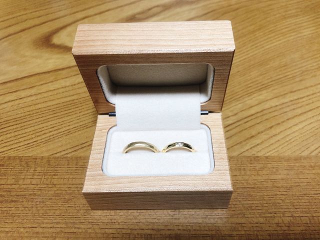 イエローゴールド、2本とも3mmで作成しました。