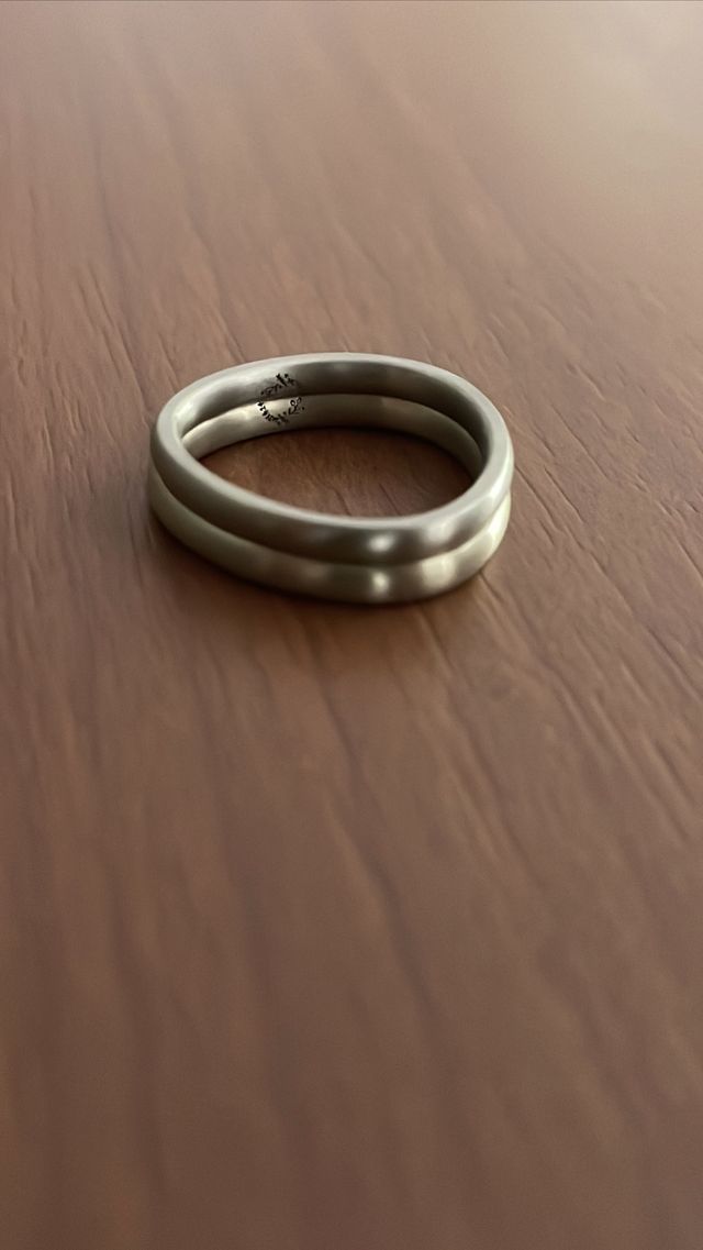 シンプルのマルサンカクにレーザー刻印を入れました