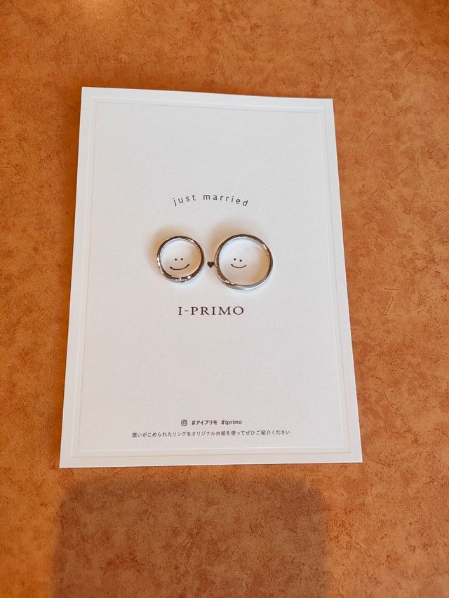 I-PRIMOさんで購入した旦那さんとペアの結婚指輪です。