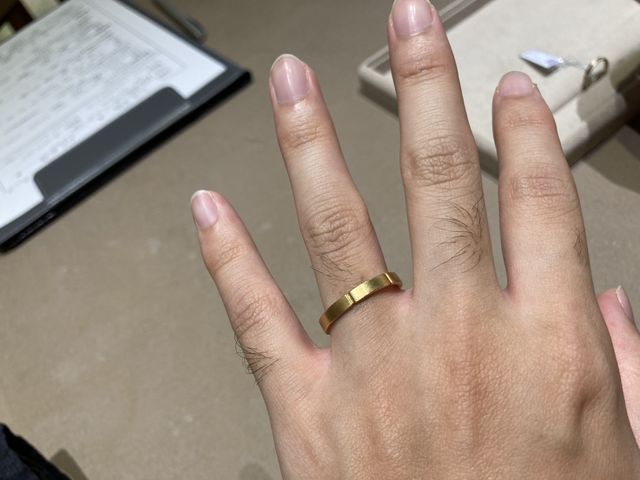 着用時、室内光での写真です