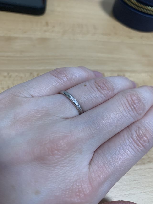 ダイヤモンドを5つ入れていただきました。