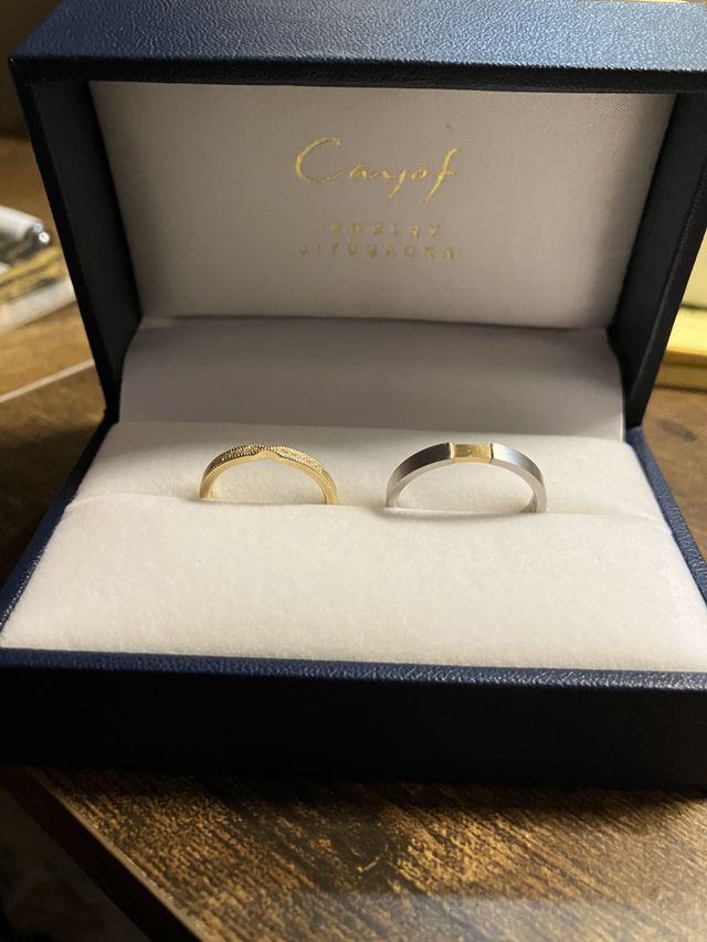 ボックス入りのオーダーメイド結婚指輪