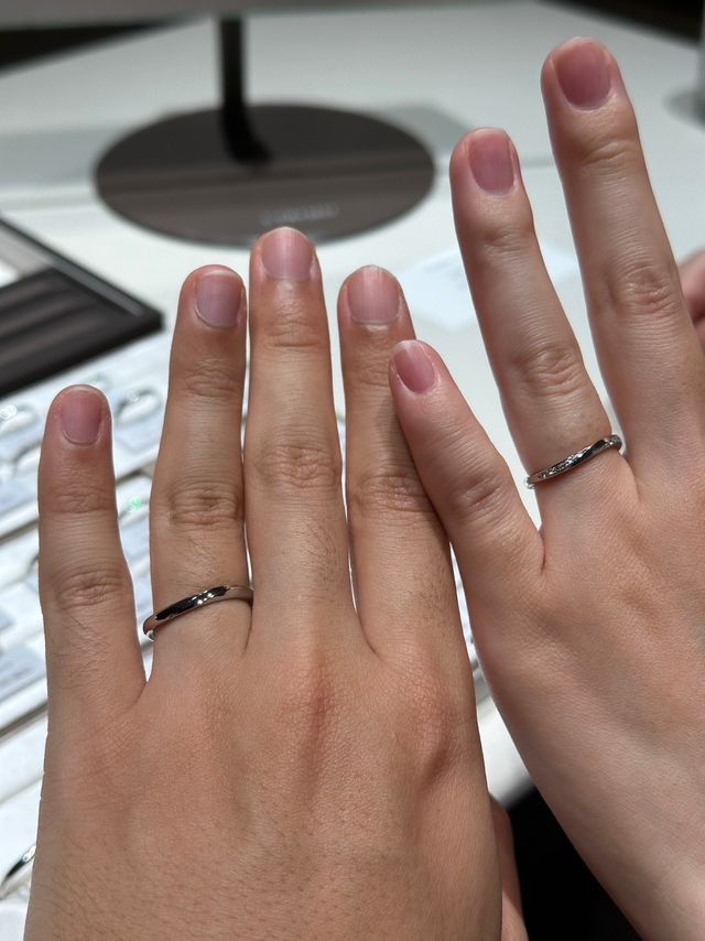 ウエーブダイヤ付き