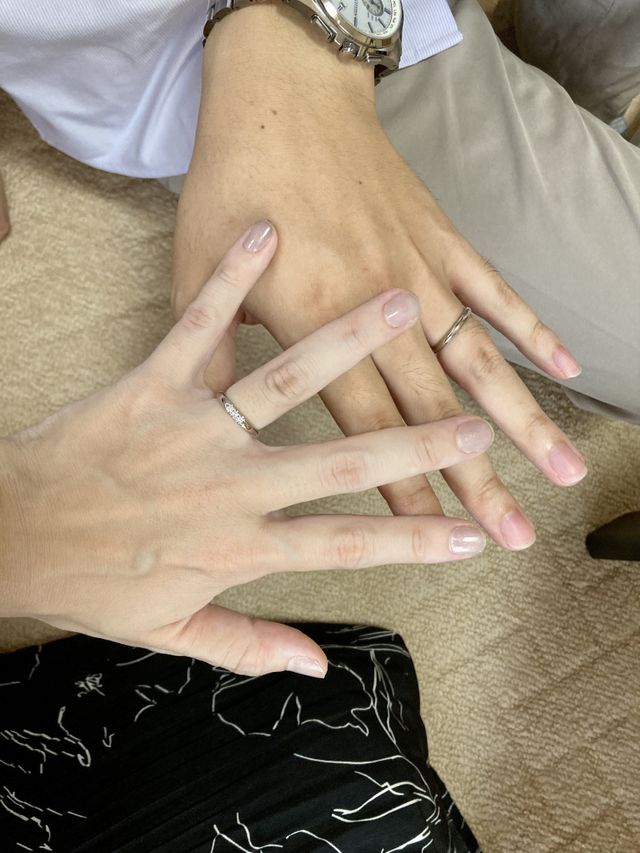 指輪装着時です。