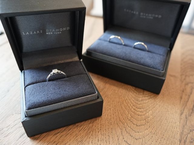婚約指輪とセットで購入しました。