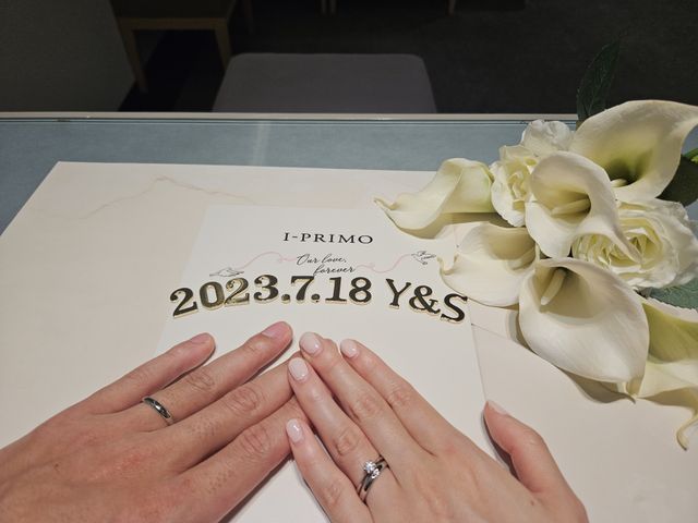 受け取り時にお店で用意していただいたボードで、撮影しました
