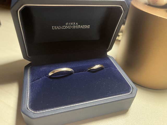 お互いの好みで選んだ指輪