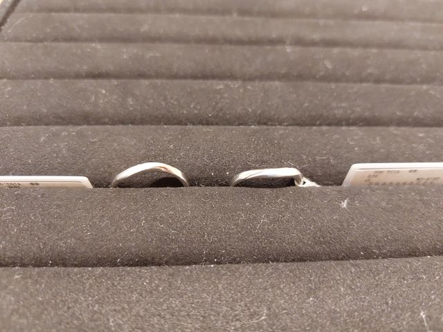 気に入った指輪を並べて撮影