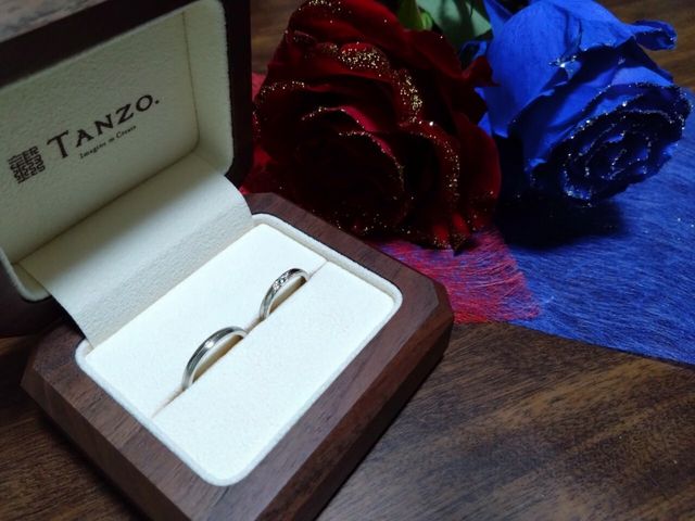 デザインは違いますが、職人さんのミル打ち加工を入れました。