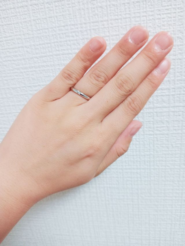 既製サイズがしっくりこなかった為9.5号にしてもらいました。