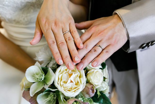 結婚式でカメラマンに撮影してもらいました